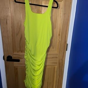 Amazon Bright Yellow Backless Dress